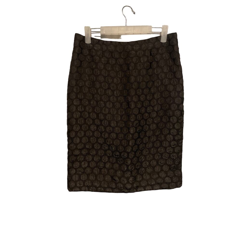 Anthropologie Maeve Black Textured Pencil Skirt Size 4